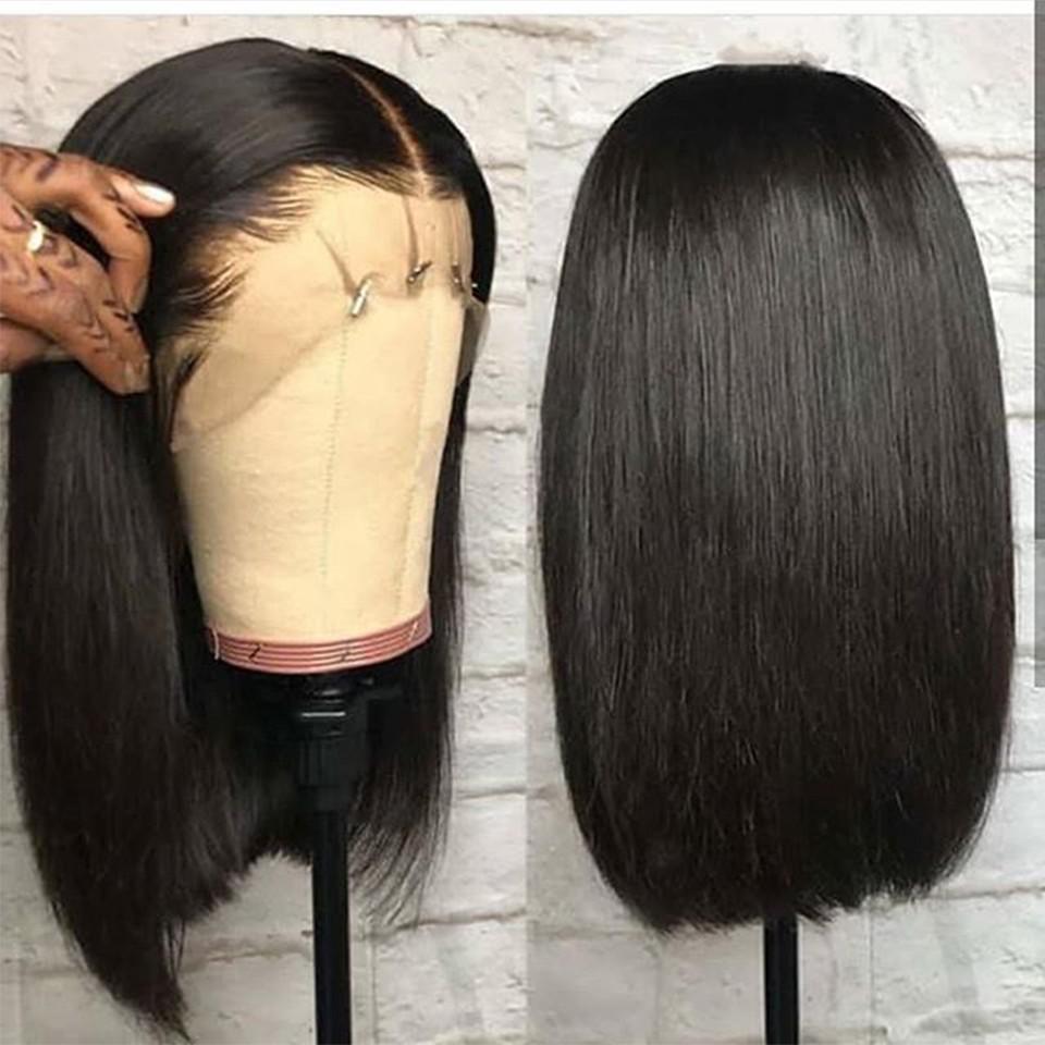 Straight Lace Front Bob Wigs Short Full Lace Wig with Baby Hair Side